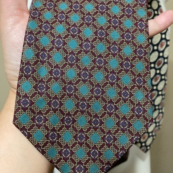 CHRISTIAN DIOR, OSCAR DE LA RENTA, Brioni, Ermenegildo Zegna lot of 8 Neckties - Picture 11 of 17